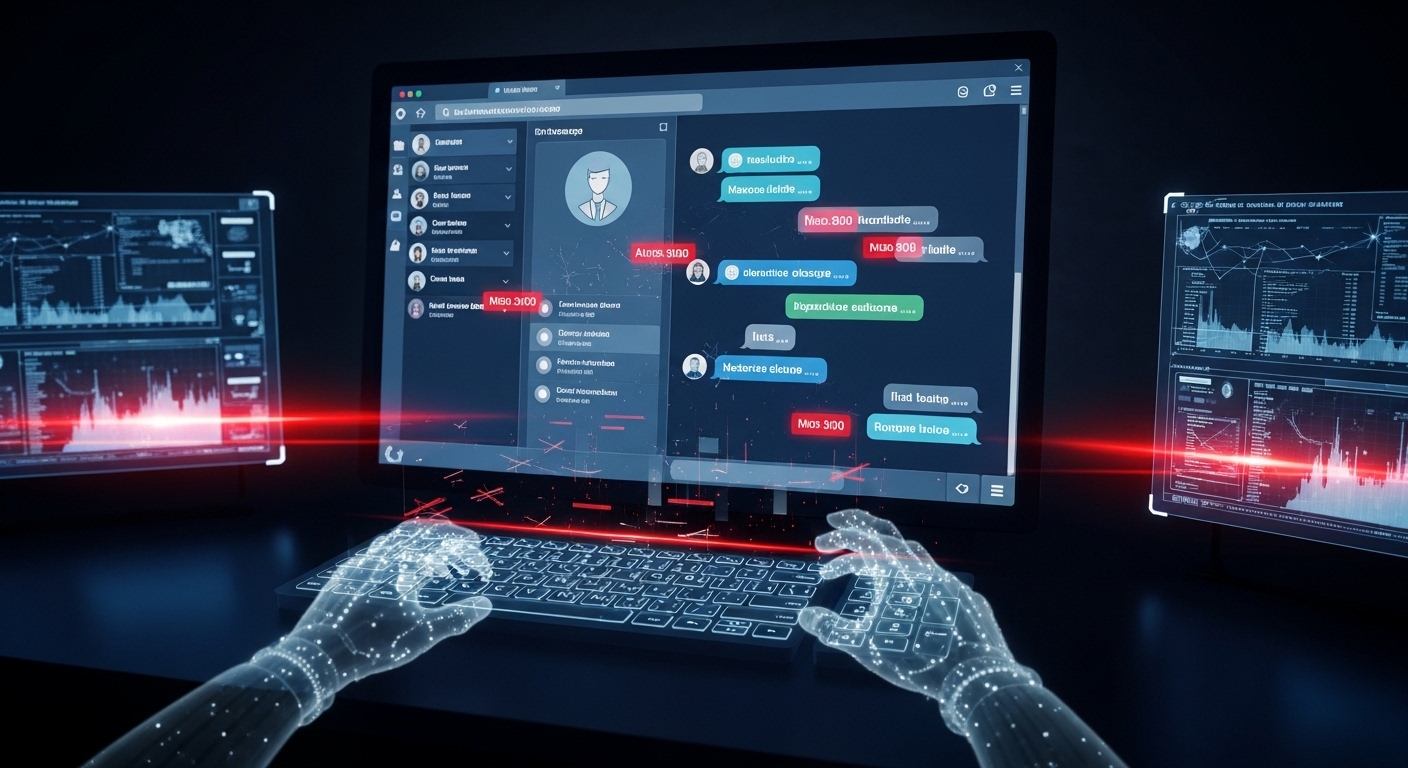 Ilustracion complementaria del tema: me han hackeado - aspecto: mensajes.