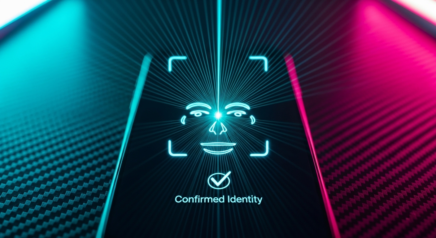 Ilustracion complementaria del tema: proteger movil - aspecto: biometria.