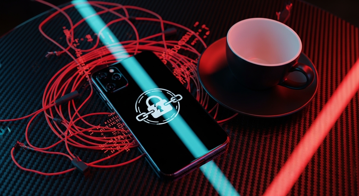 Ilustracion complementaria del tema: proteger movil - aspecto: wifi.