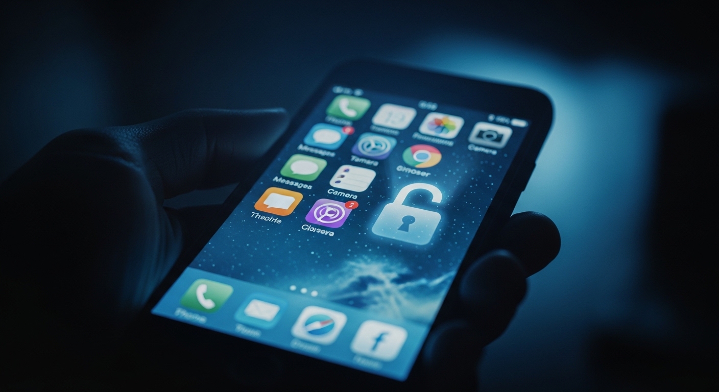 Ilustracion complementaria del tema: stalkerware - aspecto: apps ocultas.